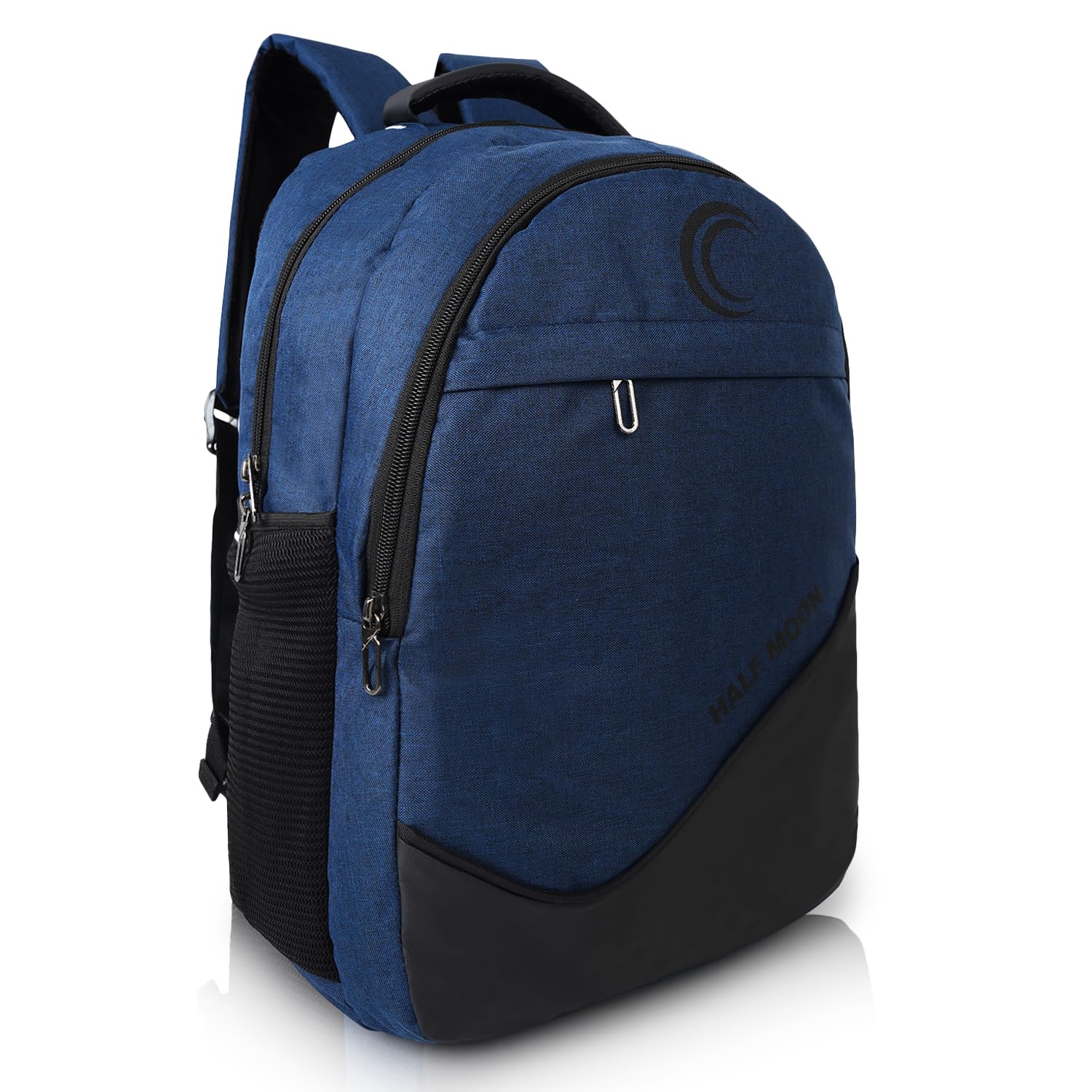 Half Moon 30L Water Resistant 15.6 Inch Laptop Backpack For Mens|School Bag For Boys Girls|Office Bag Pack For Mens/Office Back Packed For Womens With Padded Laptop Compartment (Navy Blue), Medium (B0C1VFS3VW) Amazon Price History, Amazon Price Tracker