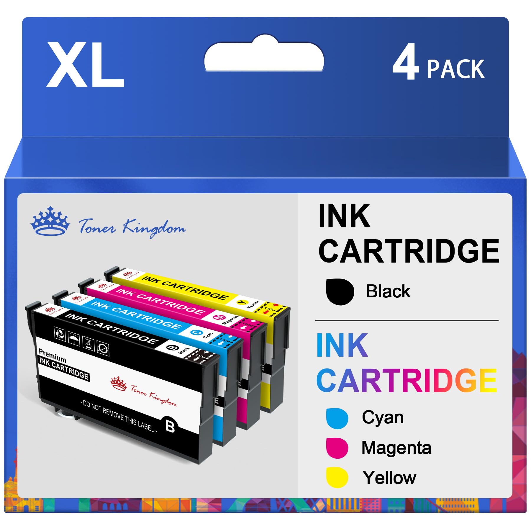 Toner Kingdom Kompatibel für Epson 405XL für Epson WF-3820DWF WF-3825DWF | Kompatibel für Epson 405XL für Epson WF-3820DWF WF-3825DWF WF-4820DWF WF-4825DWF WF-4830DTWF Workforce WF-7310DTW WF-7830DTWF