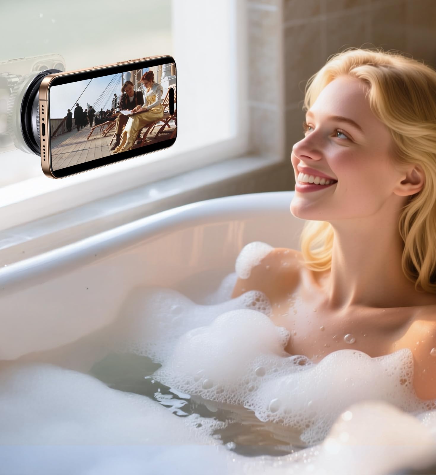 Coolpow for Magsafe Car Mount Vacuum Magnetic Phone Holder for Car 360 Rotatable Suction Cup Phone Mount for — view 4