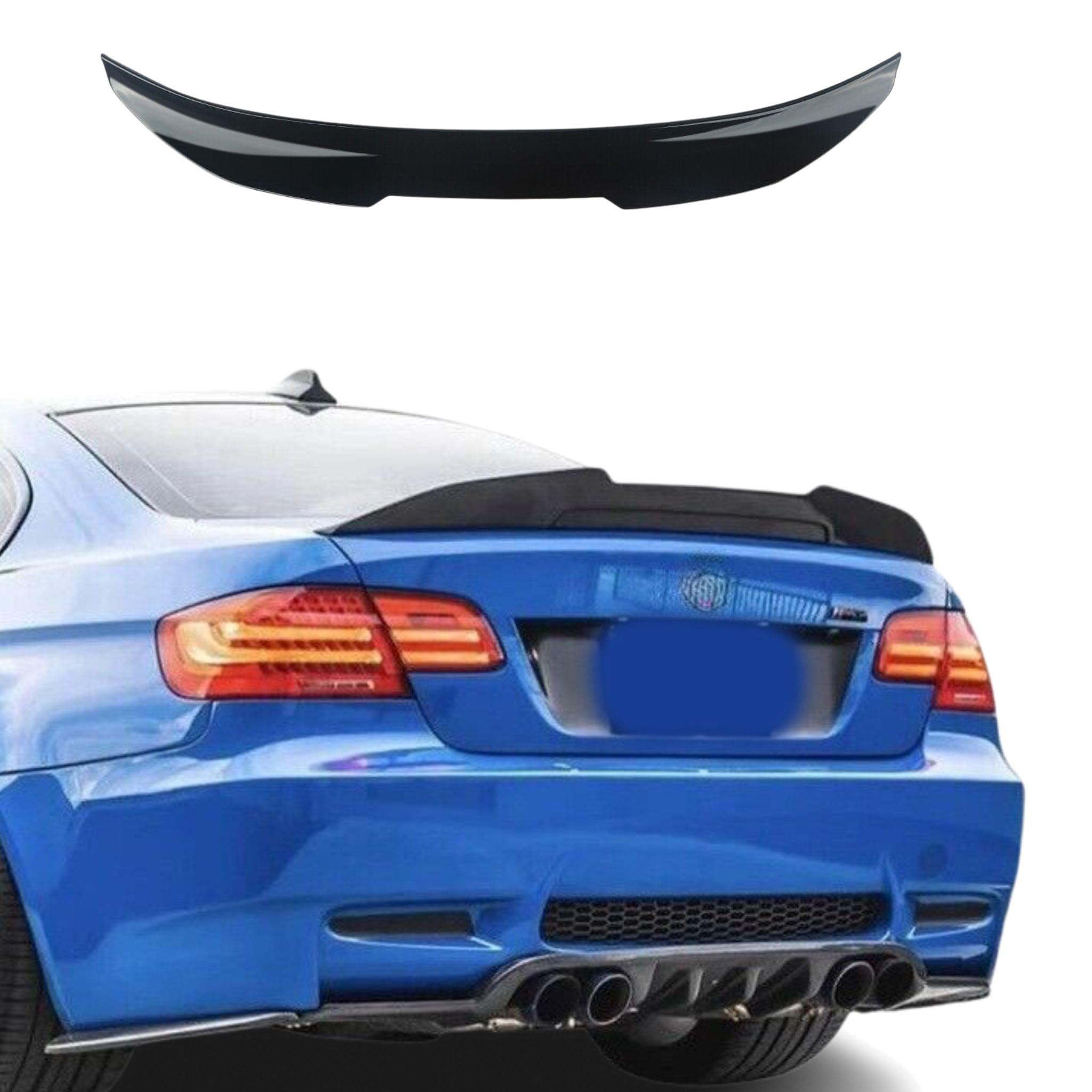 Spoiler Posteriore Alettone Per BMW 3er E92 Coupé Stile PSM Nero Lucido