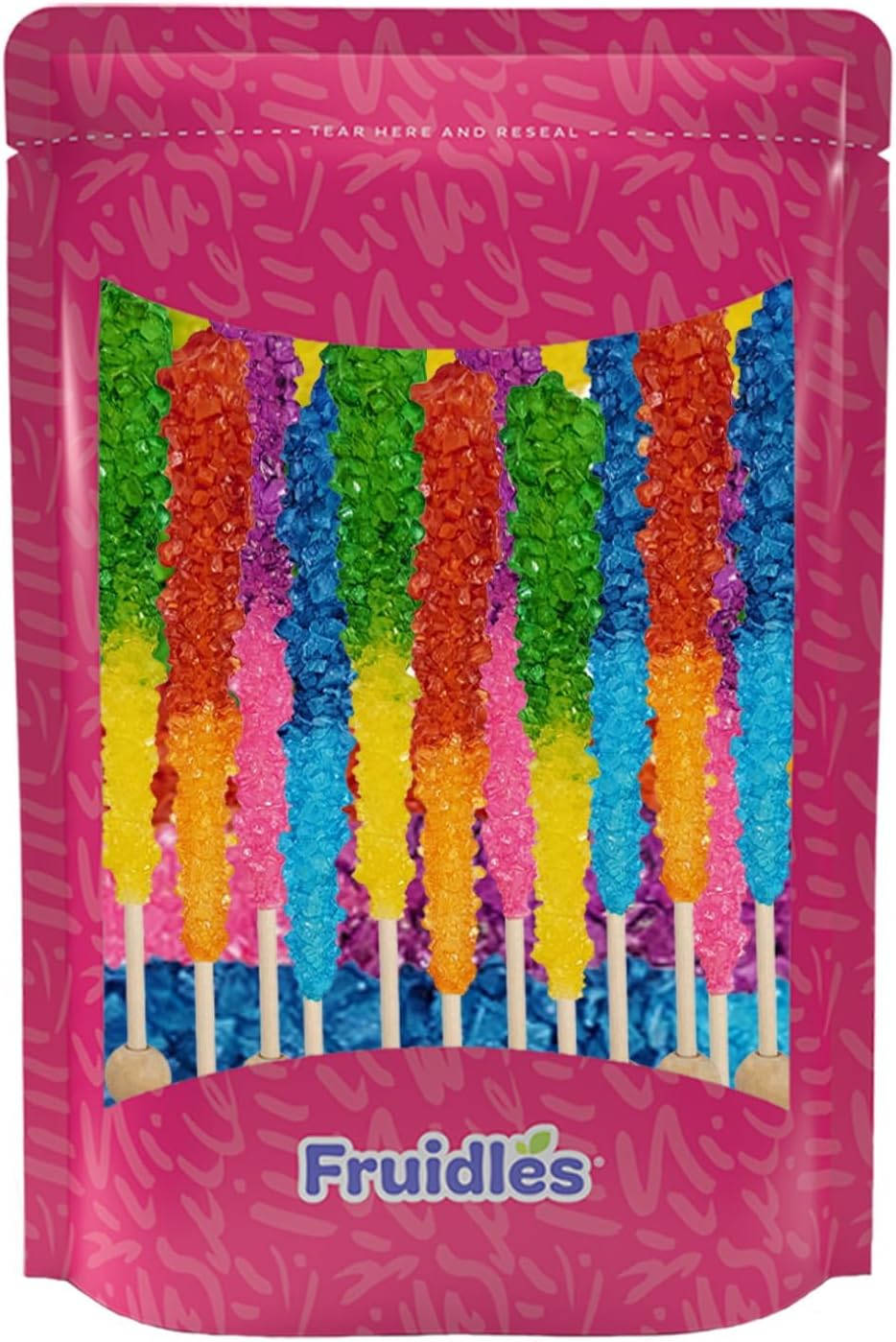 Multicolored Rocksicles Candy Lollipops Pops Candy Suckers, Color and Flavor Assortment, Unwrapped Rock Candy (3-Pack)