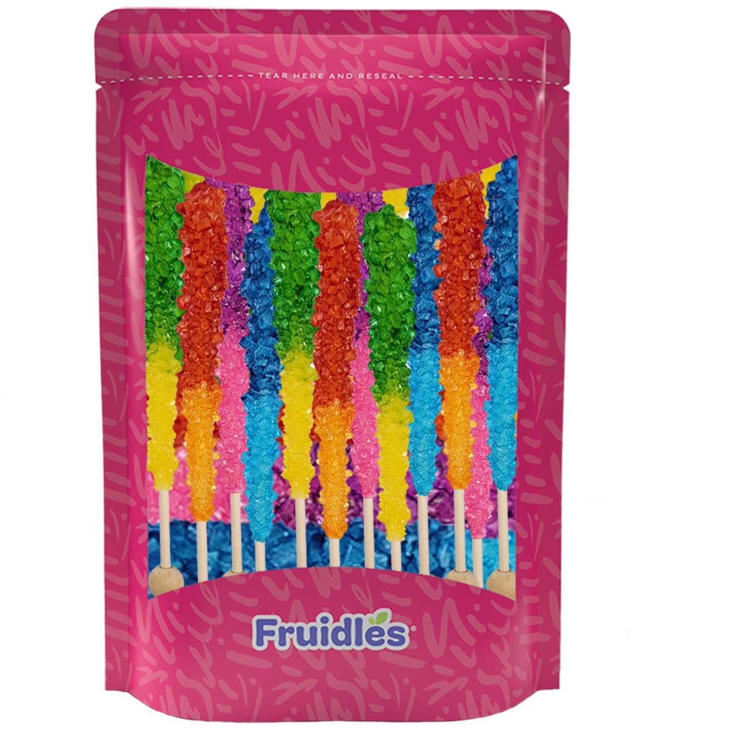 Multicolored Rocksicles Candy Lollipops Pops Candy Suckers, Color and Flavor Assortment, Unwrapped Rock Candy (3-Pack)