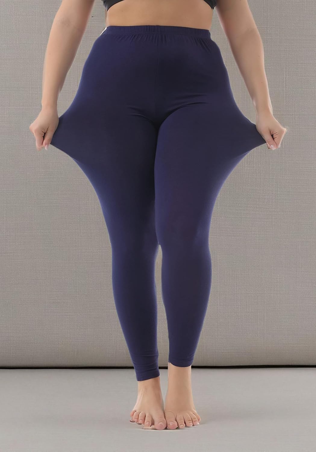 ZERDOCEAN Women's Plus Size Stretchy Soft Lightweight Full Length Leggings - Image 8