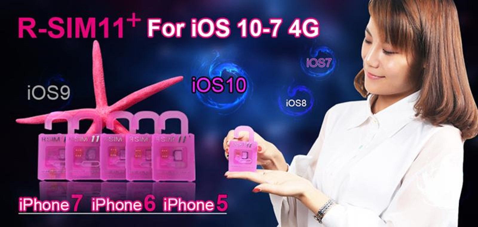 R SIM 11+ RSIM11 Plus R SIM11+ RSIM 11 Unlock Card for iPhone 7 iPhone 5 5S 6 6 Plus iOS 7 8 9 10 iOS 7-10.x CDMA GSM WCDMA SB SPRINT LTE 4G 3G