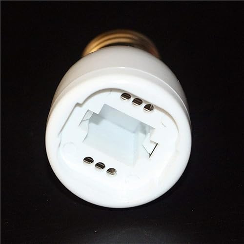 Welsun E27 a G24 - Bombillas PBT retardantes de luz LED, adaptador de luz LED, convertidor e27 a g24, base de lámpara de bombilla LED (tamaño 10