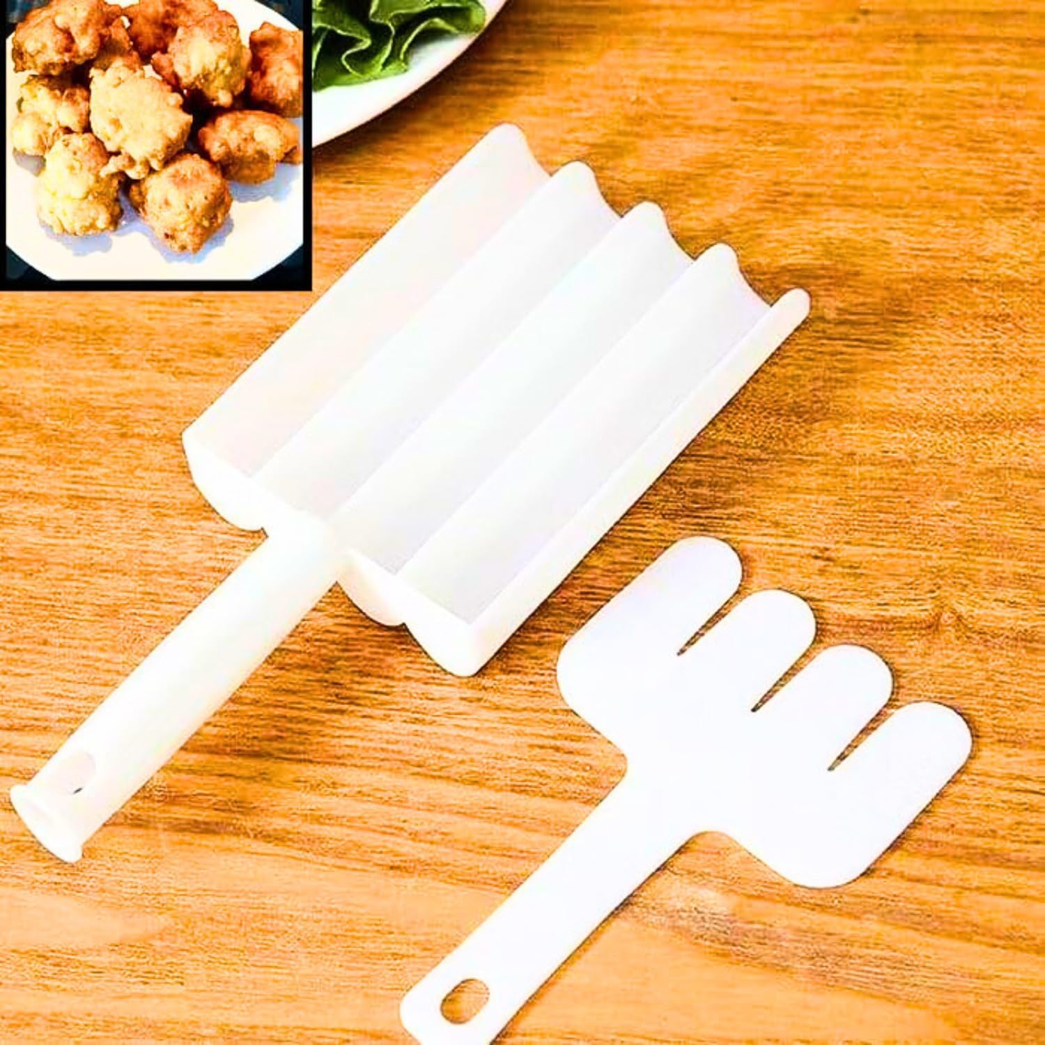 HIRKO Portable Cheese Ball, Rice-Meat Dumplings Meat Ball Maker, Cake Balls, Manchurian Ball Maker, Bhajiya Pokada Make, Rasgulla Maker, Fish Ball Burger Making Tool, Meatball for Kitchen (PACK OF 10) 1