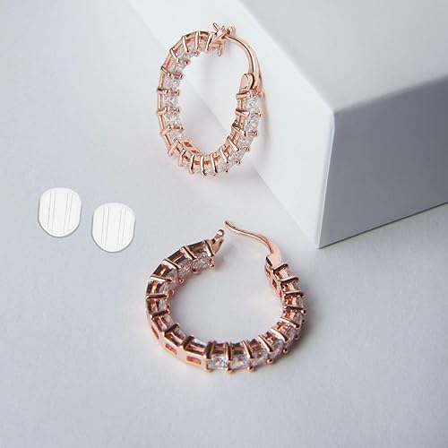 Miniatura 4 de EXCEART 100 almohadillas de silicona para aretes de clip, almohadillas de disco transparente para aretes, accesorios de relleno de rosca