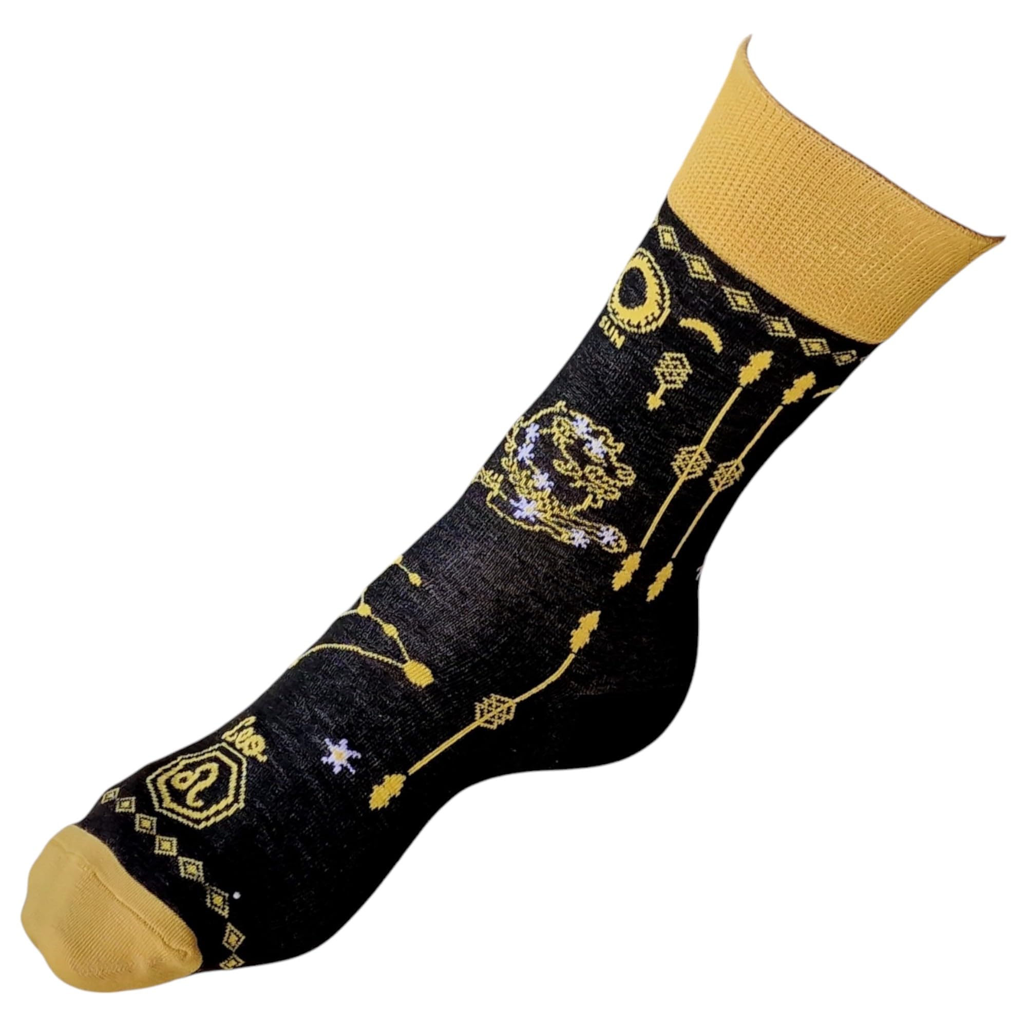 Sock Shack Women's Black Leo Birthday Jul 23-Aug 22 Lion Zodiac Star Sign Constellation Socks One Pair