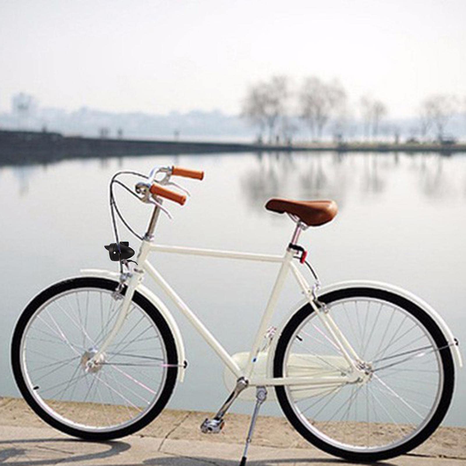 Faro anteriore a LED, super leggero, stile vintage, per bici da
