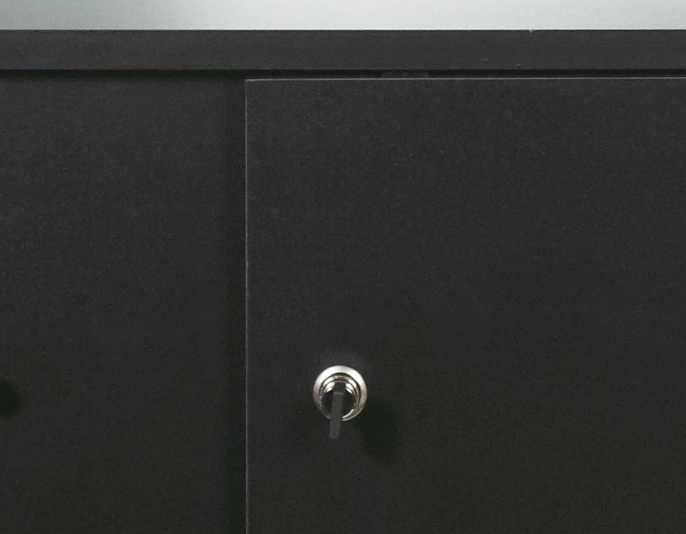 Mubl Bar Comptoir D'Accuil Noir 3 Tabltts 134,5 X 104,8 X 55,3 Cm - Coloris: Rock 451 Au Millur Prix