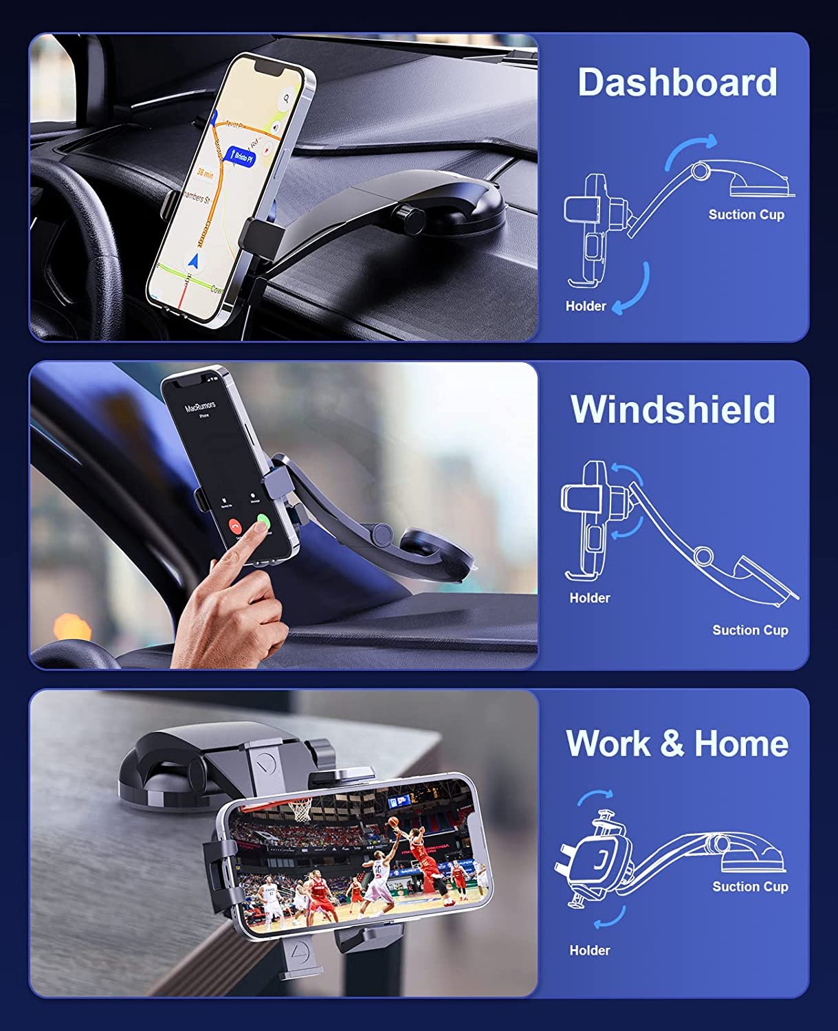Supporto 360 Gradi Auto Supporto Universale Per Cellulare In Auto