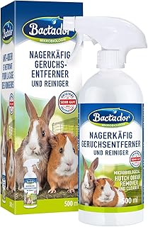 Bactador Enzymreiniger Nagerkäfig - Geruchsentferner und Reiniger Spray 500ml - Gegen Kot, Urin und Tiergerüche - Mikrobiologischer Geruchsneutralisierer - Porentiefe Reinigung in der Nagerumgebung product image