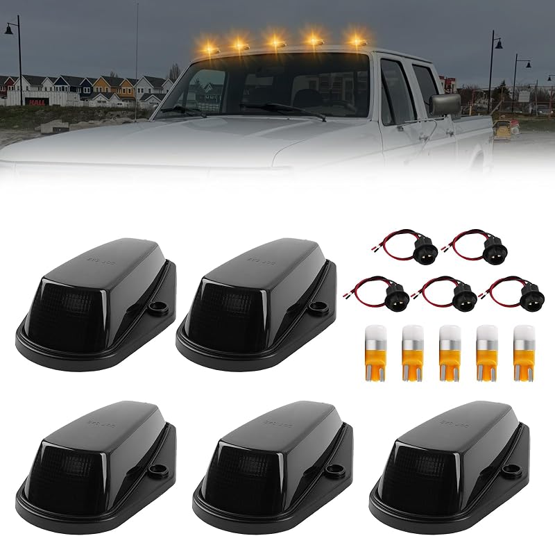 Luzes LED de marcação do teto da cabine StylinPro para Ford F-150 F-250 F-350 F-450 1980–1997 – Kit com 5