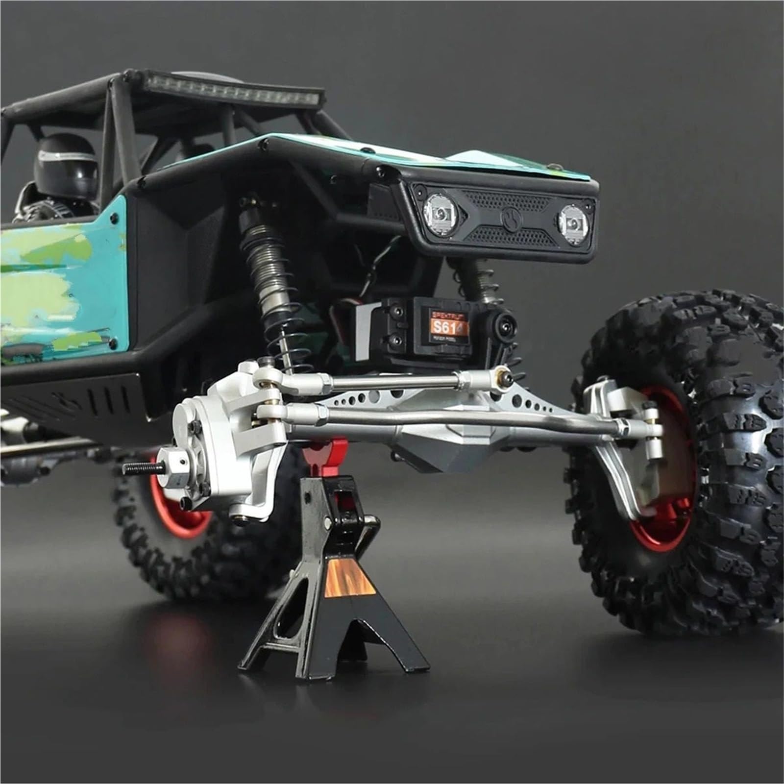 Oś przednia do 1/10 Axial Capra część do samochodu RC RC akcesoria samochodowe części zamienne RC część do modernizacji RC Hop-upy(Silver)