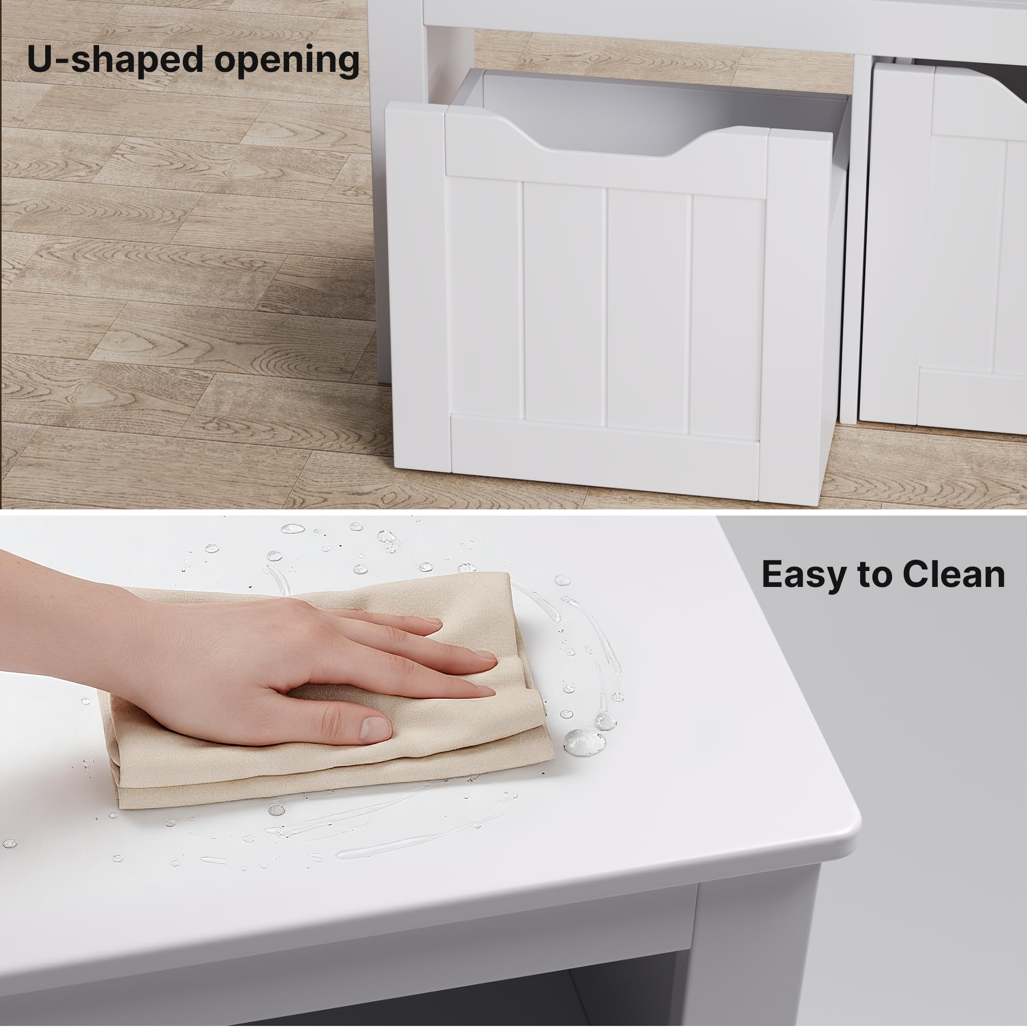 Armadietto per Riporre Giocattoli per Bambini, Libreria in Legno con 3 Cassetti con Ruote, 2 Scomparti Aperti, per Soggiorno, Camera da Letto e Stanza dei Giochi, 102 x 30 x 60 cm (Bianco)