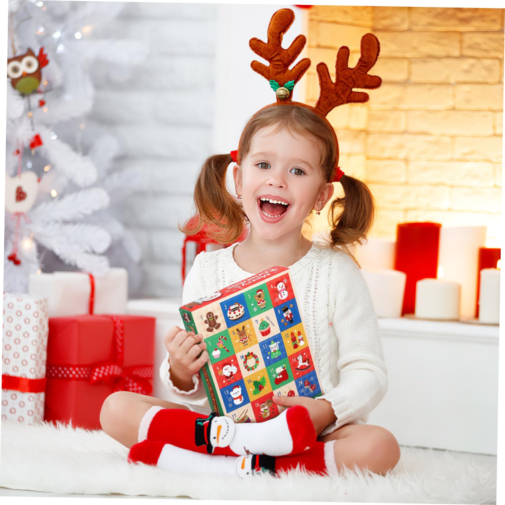 Gatuida 5 Pièces Boîtes à Compartiments Boîtes Cadeaux Papier Vides Pour Noël Personnalisables Contenants Cadeaux De Noël