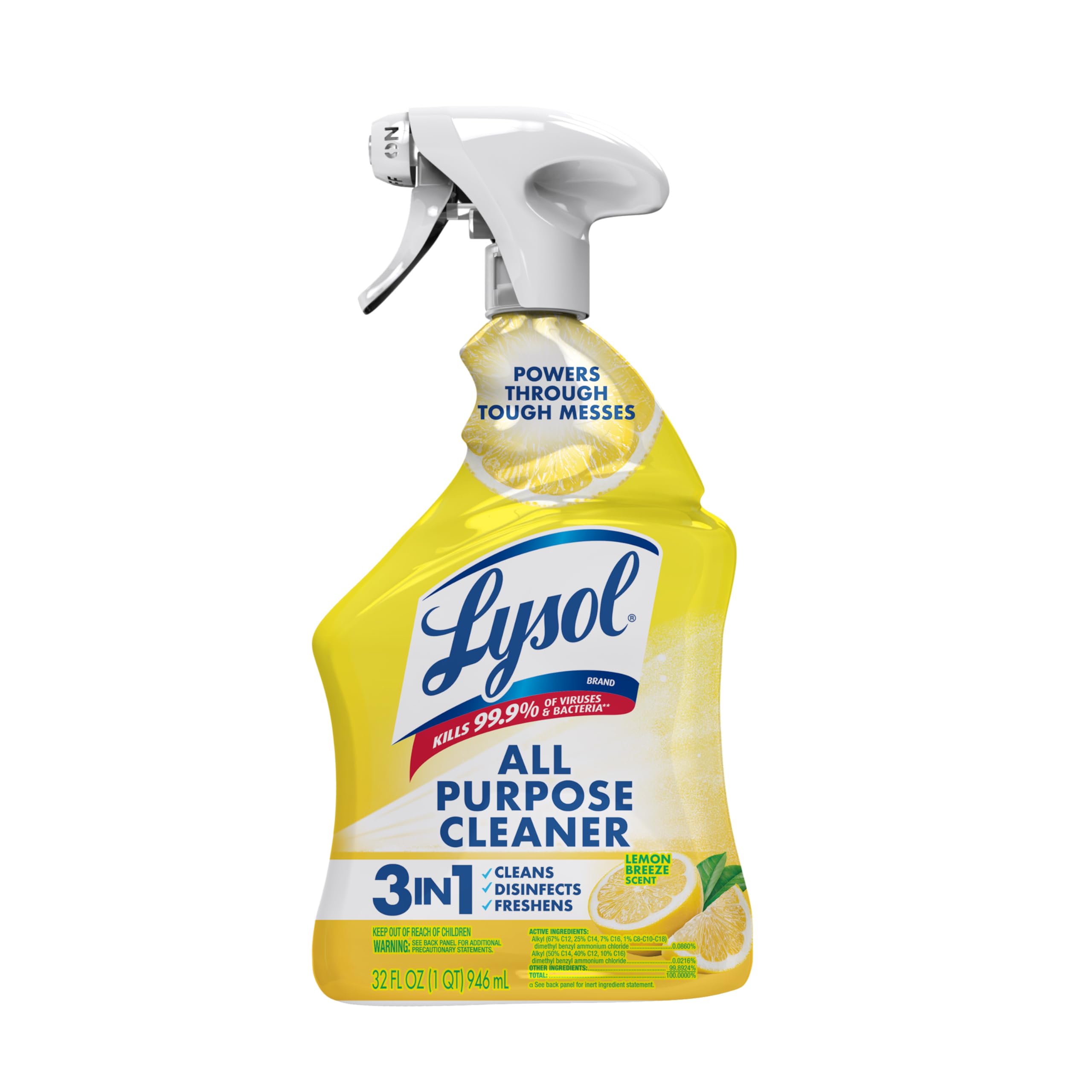 Lysol All Purpose Cleaner Spray Lemon Breeze 32 oz bottle