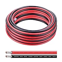 Vista 12 de Cable de calibre 6, iGreely 10 pies negro y 10 pies rojo 6 AWG cable eléctrico de cobre estañado, 2 cables aislados de un solo conductor trenzado