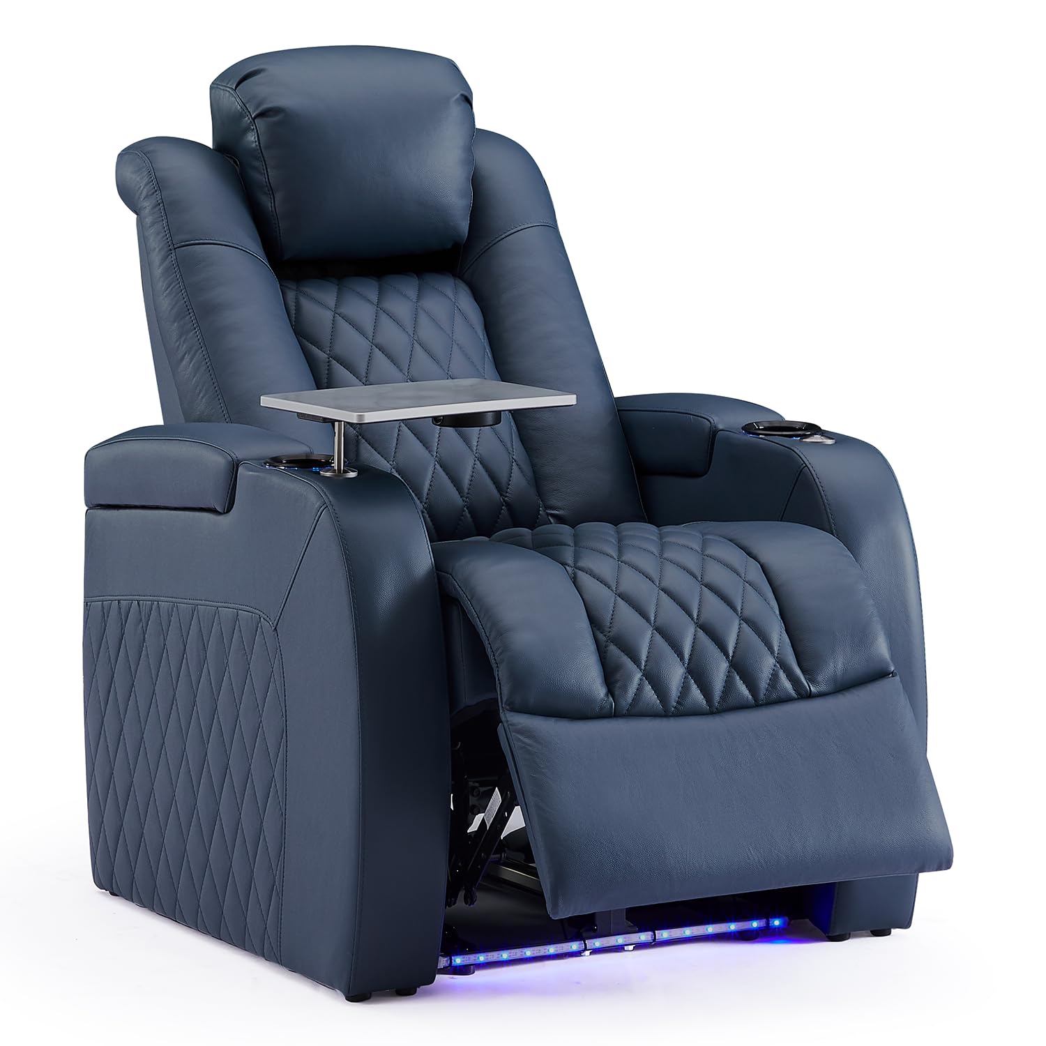 Weilianda Home Theater Seating, Top Grain Leather Movie Theater Chair