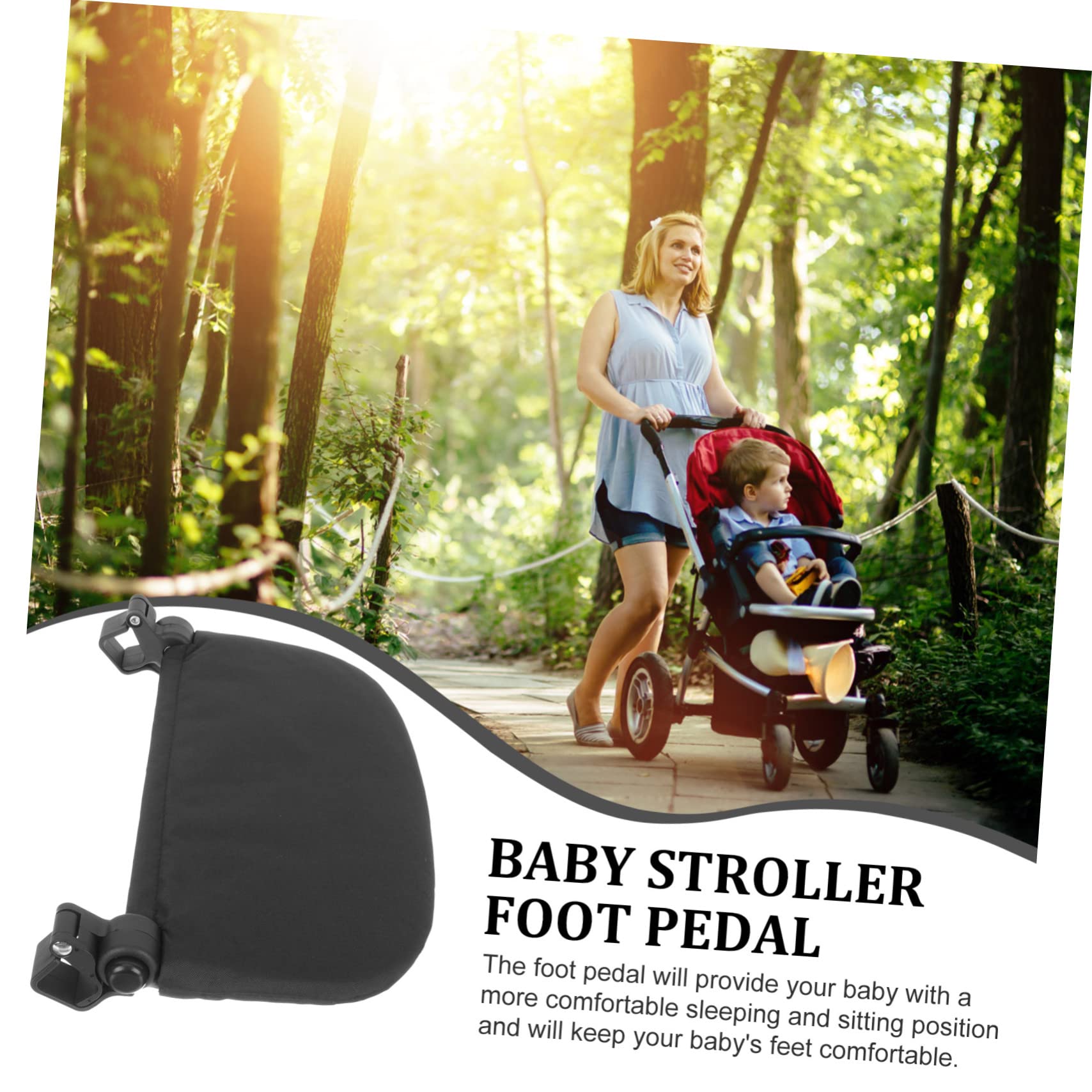 Abaodam Djustable Baby Footrest Compatible Stroller Extension Footboard Comfortable Foot Support