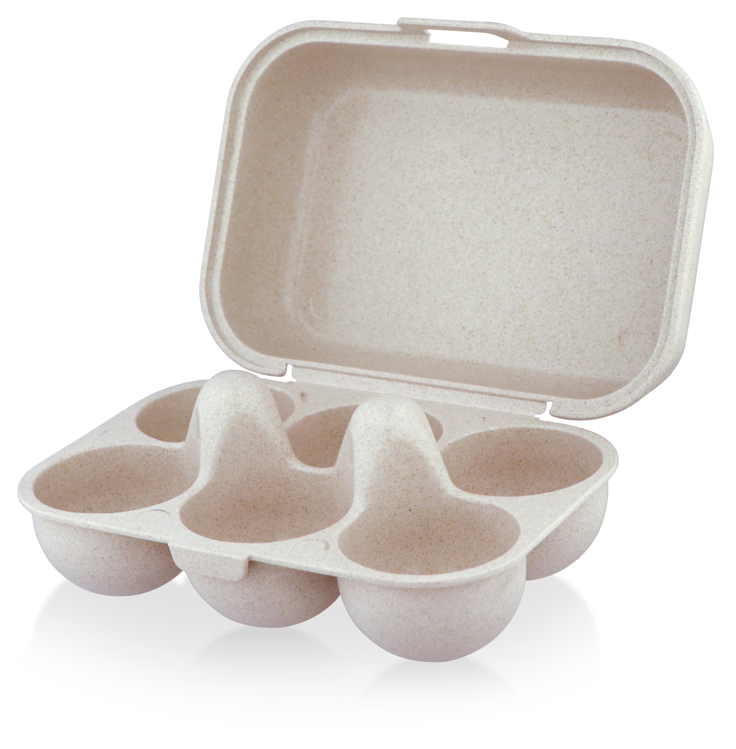 Fuzzl Eco Bamboo Egg Holder – 2 Pack 6-Egg Trays | Natural Bamboo Storage for Farm Fresh or Store-Bought Produce Box