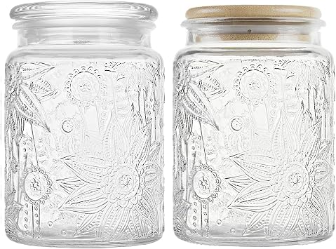 Custde Glass Storage Jars With Airtight Lid
