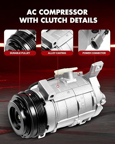 Miniatura 2 de Compresor de CA con embrague para Chevrolet Express Suburban 1500 2500 Tahoe GMC Savana 3500 2009 Hummer H2 2010-2014 Cadillac Escalade