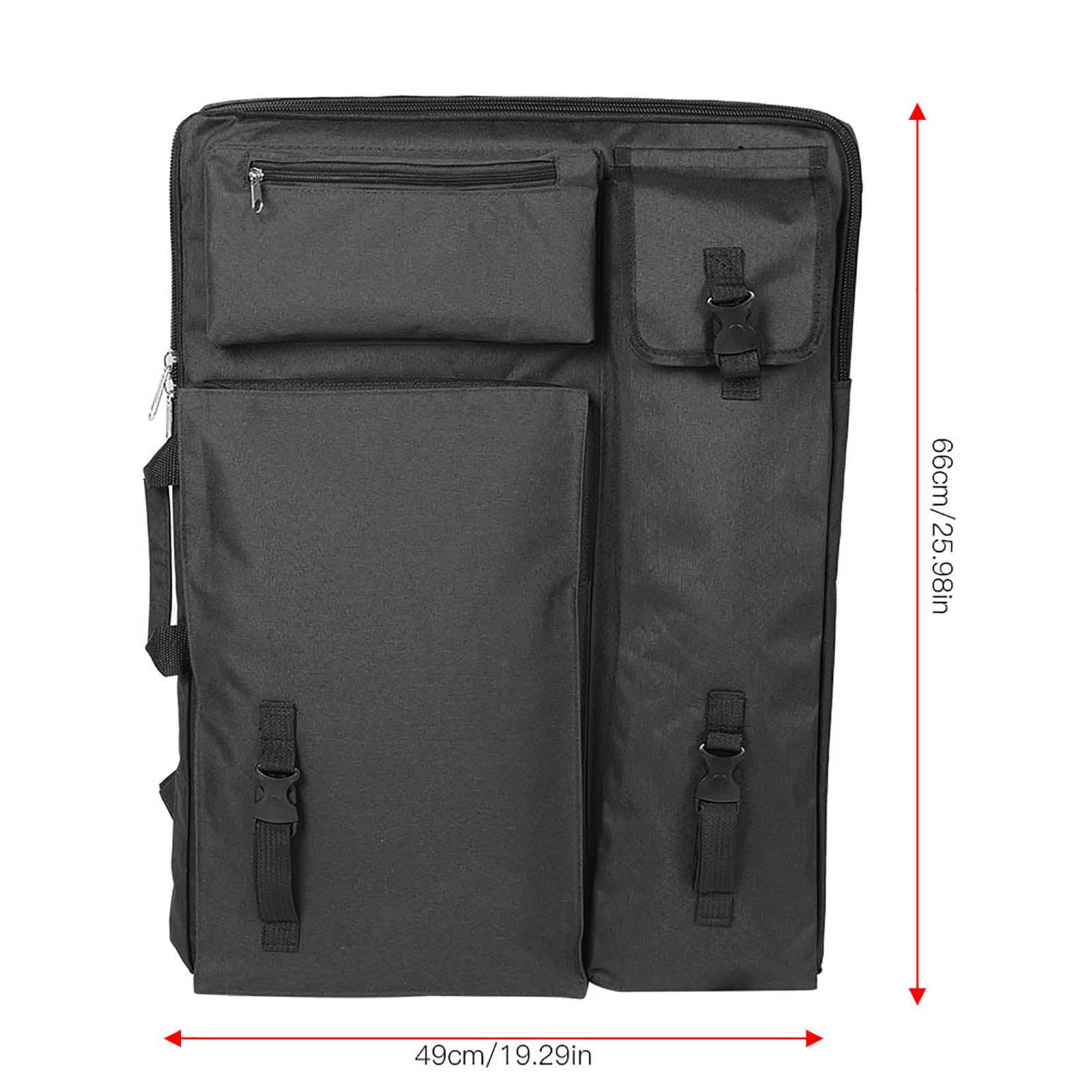 HEEPDD Zaino per Dipingere in Tela 4K, 66x49x6 cm, Impermeabile, Grande Borsa per Artisti, Nero