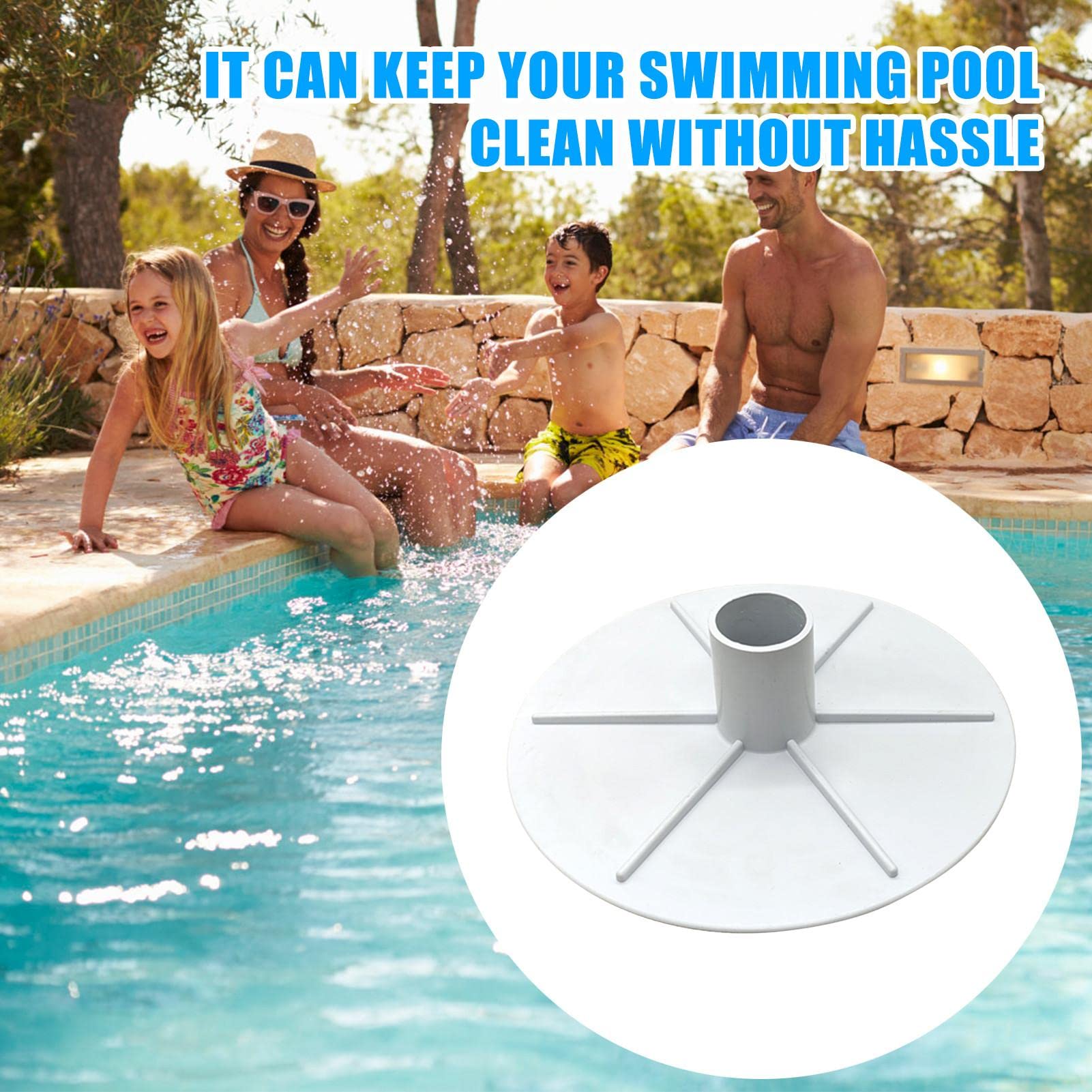 Plaque D'aspiration Pour Skimmer De Piscine - En PVC, Environ 17,7 Cm, Connexion Tuyau, Nettoyage Facile