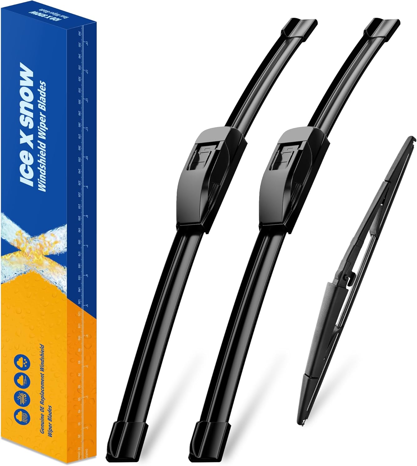 3 Wipers 21"/21"/14" Windshield Wiper Blades Replacement for Jeep Grand Cherokee 2010-2005 Automotive Replacement Windshield Wiper Blades,21"+21" Windshield Wipers with 14" Rear Wiper Blade Set