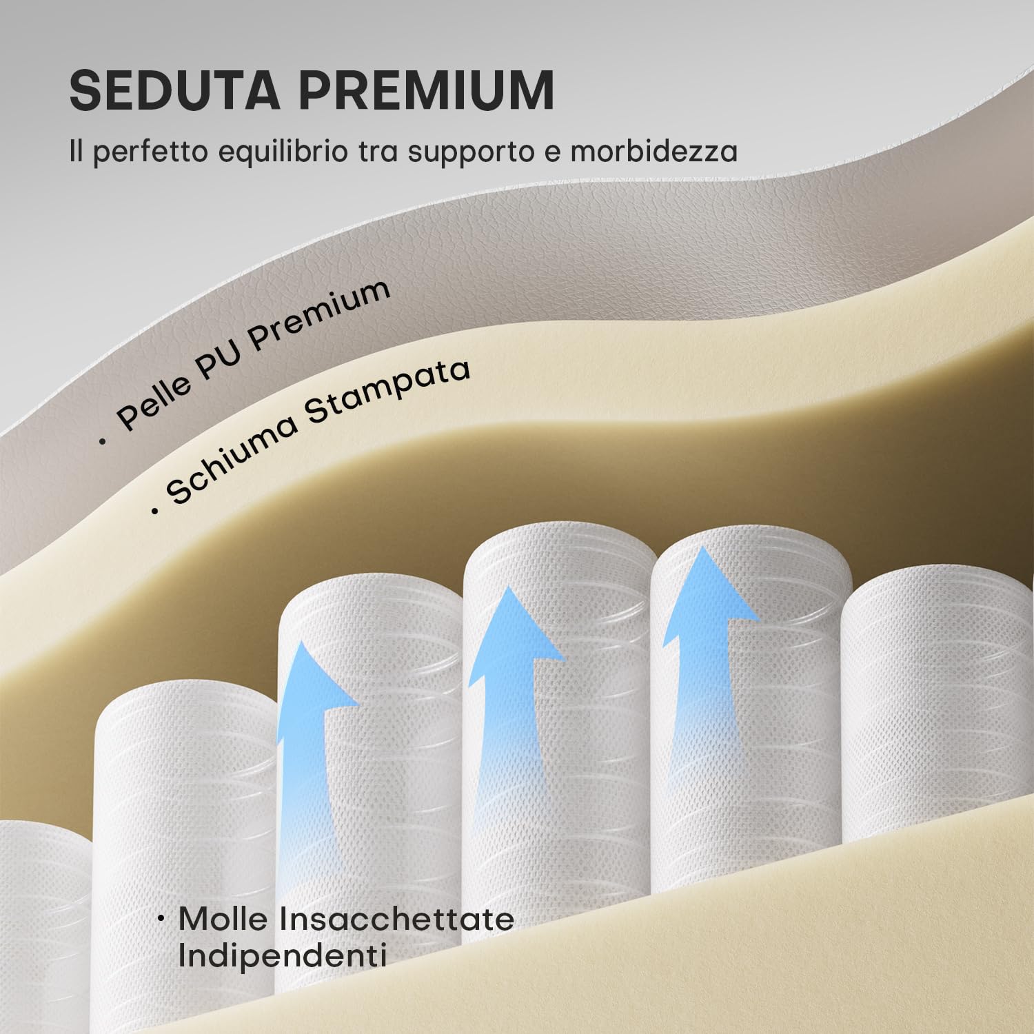 HLFURNIEU Sedia Gaming Massaggiante, Sedia Gamer con Poggiapiedi e Cuscino Lombare Massaggiante, Poltrona Gaming Regolabile in altezza, Schienale Regolabile 90°-135°, Portata 150kg (Bianco e Blu)