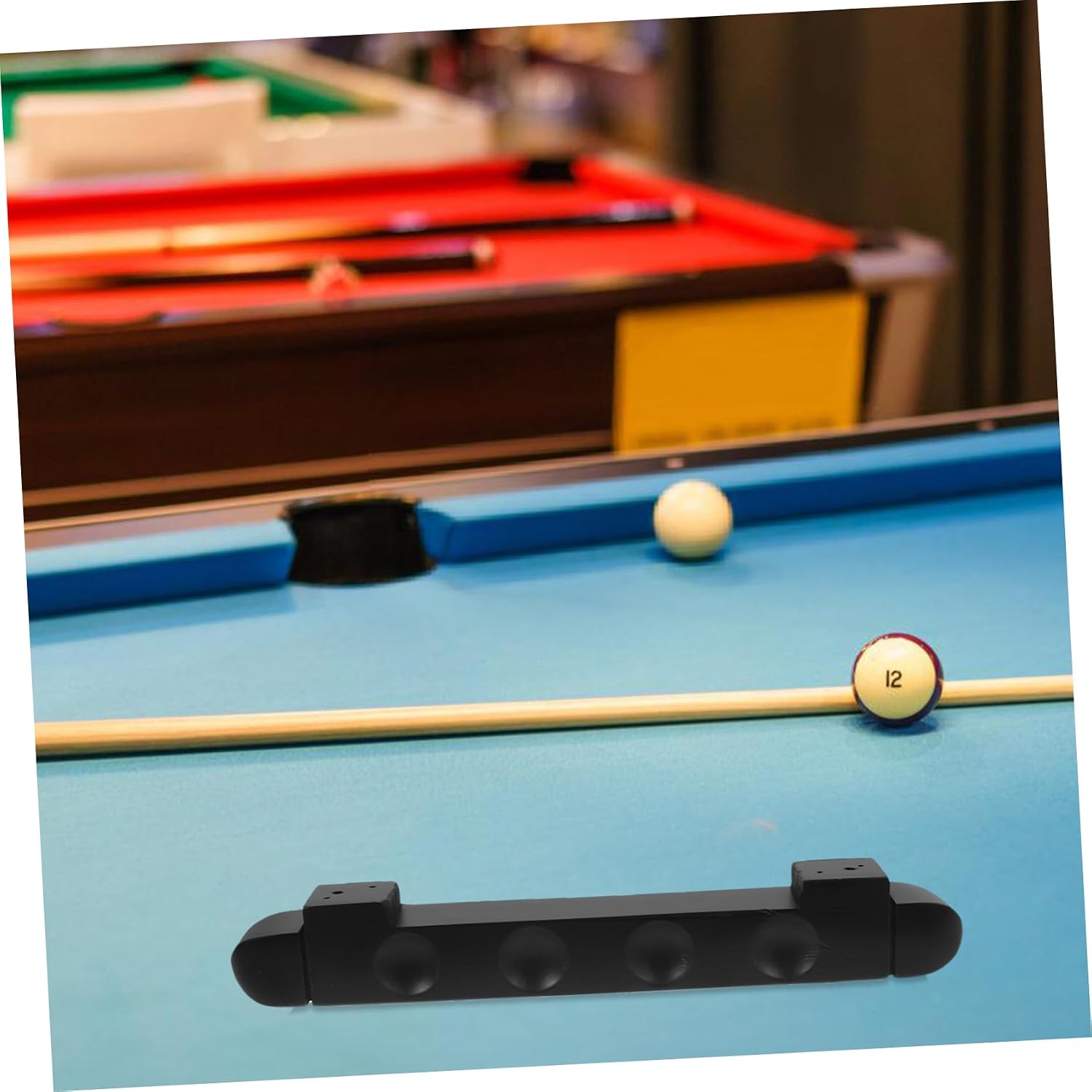 Kisangel 1set Wall-mounted Pool Stick Holders Cue Rack for Billiards Space-saving Cue Stand for Easy Organization Black