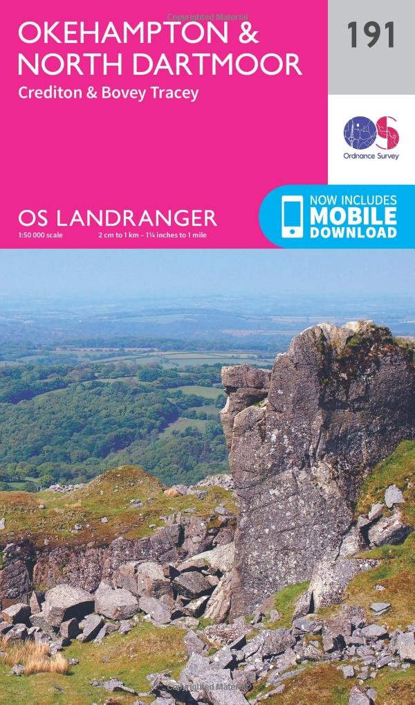 Okehampton & North Dartmoor by Ordnance Survey (Sheet map, folded)