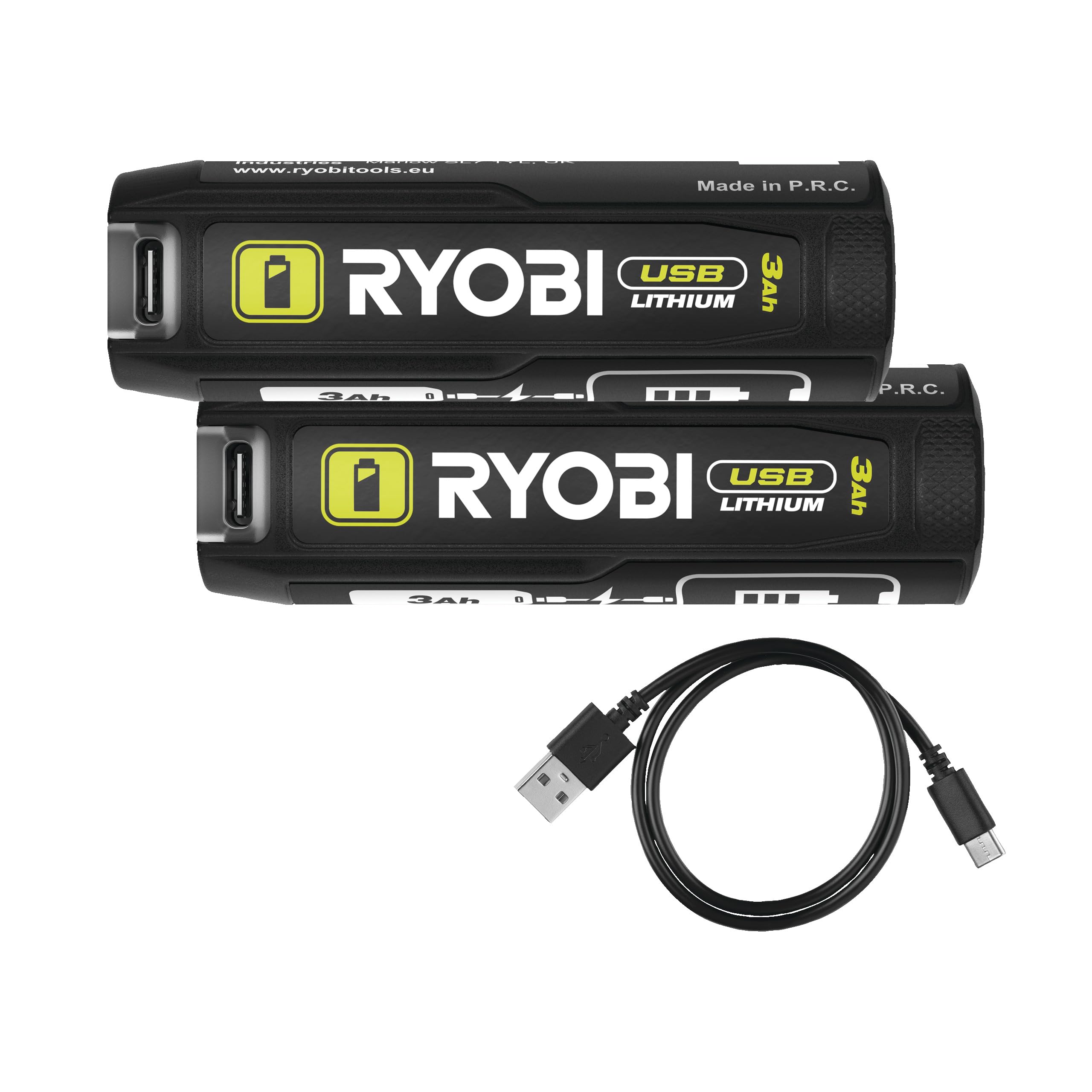 RYOBI RB4L30X2 - Paquete Doble de Litio USB de 4 V (2 x 3,0 Ah)