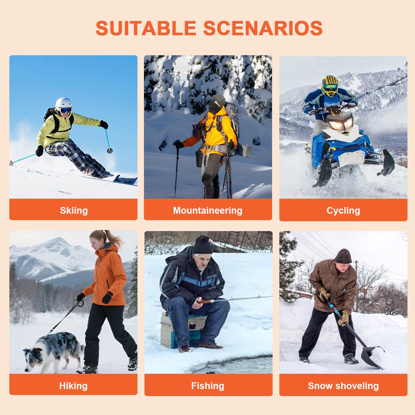 Gel de Manos Desechable - Calor de 6 a 8 Horas, Calienta Bolsillos Activado por Aire, Parche Térmico Autoqueciante para Clima Frío, Esquiar, Patinar, Senderismo, Calentador Rápido y Duradero