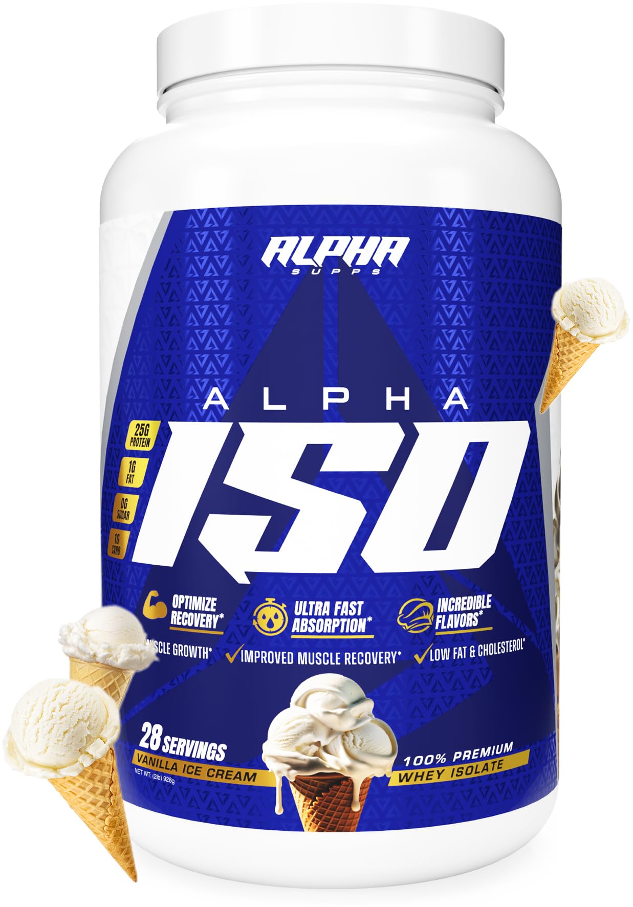 Amazon.com: Alpha Supps ISO, Low Carb 100% Whey Protein Isolate