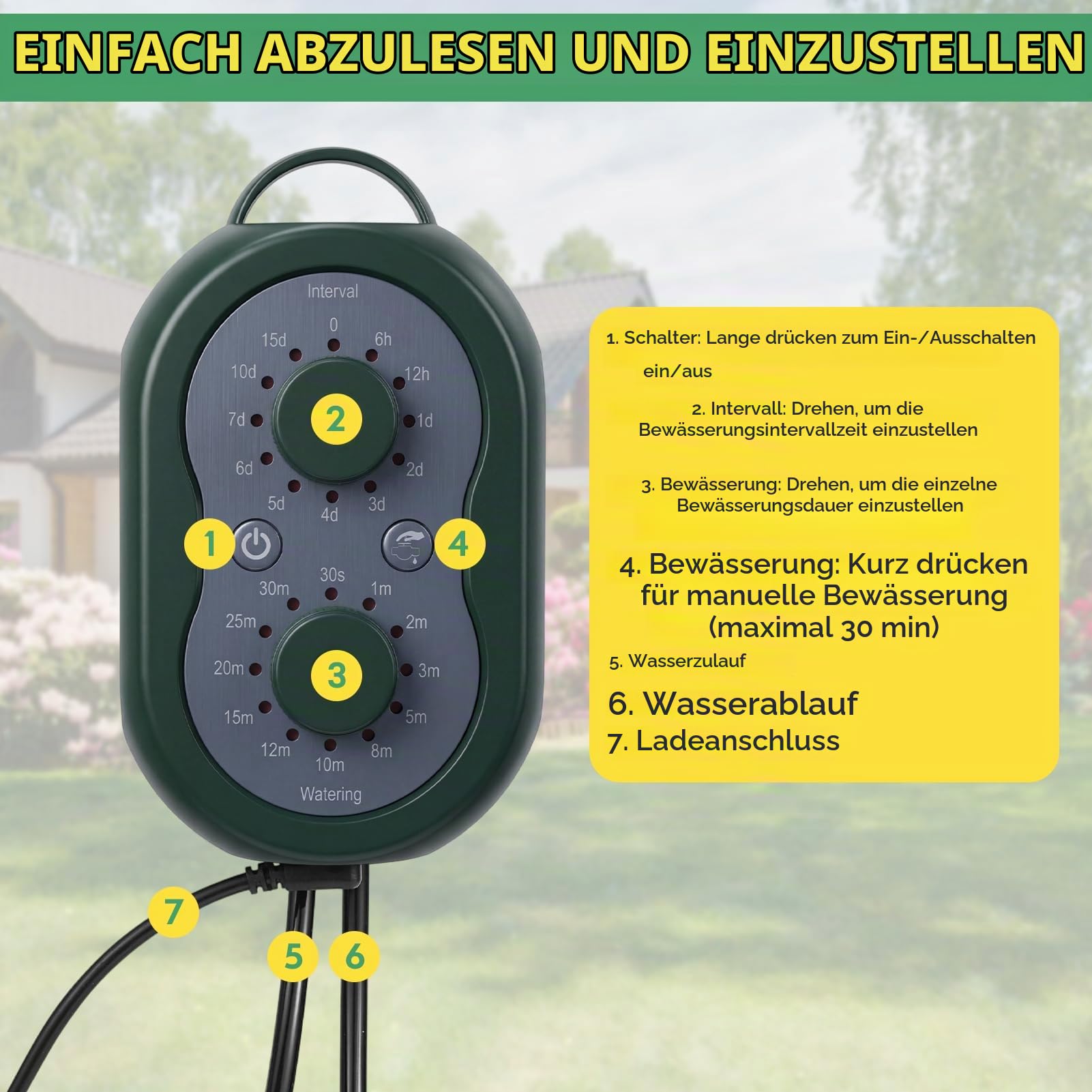 Solar Bewässerungssystem Automatische Set, Solar Automatische Bewässerungssystem Garten mit Timer und 15 Tropfer DIY BewäSserung Modi für Topfpflanzen, Garten, Balkon Pflanzen, Gewächshaus