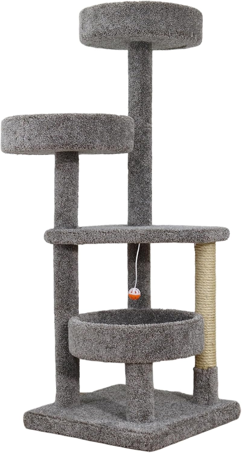 New Cat Condos Solid Wood Sturdy Cat Tower with Beds