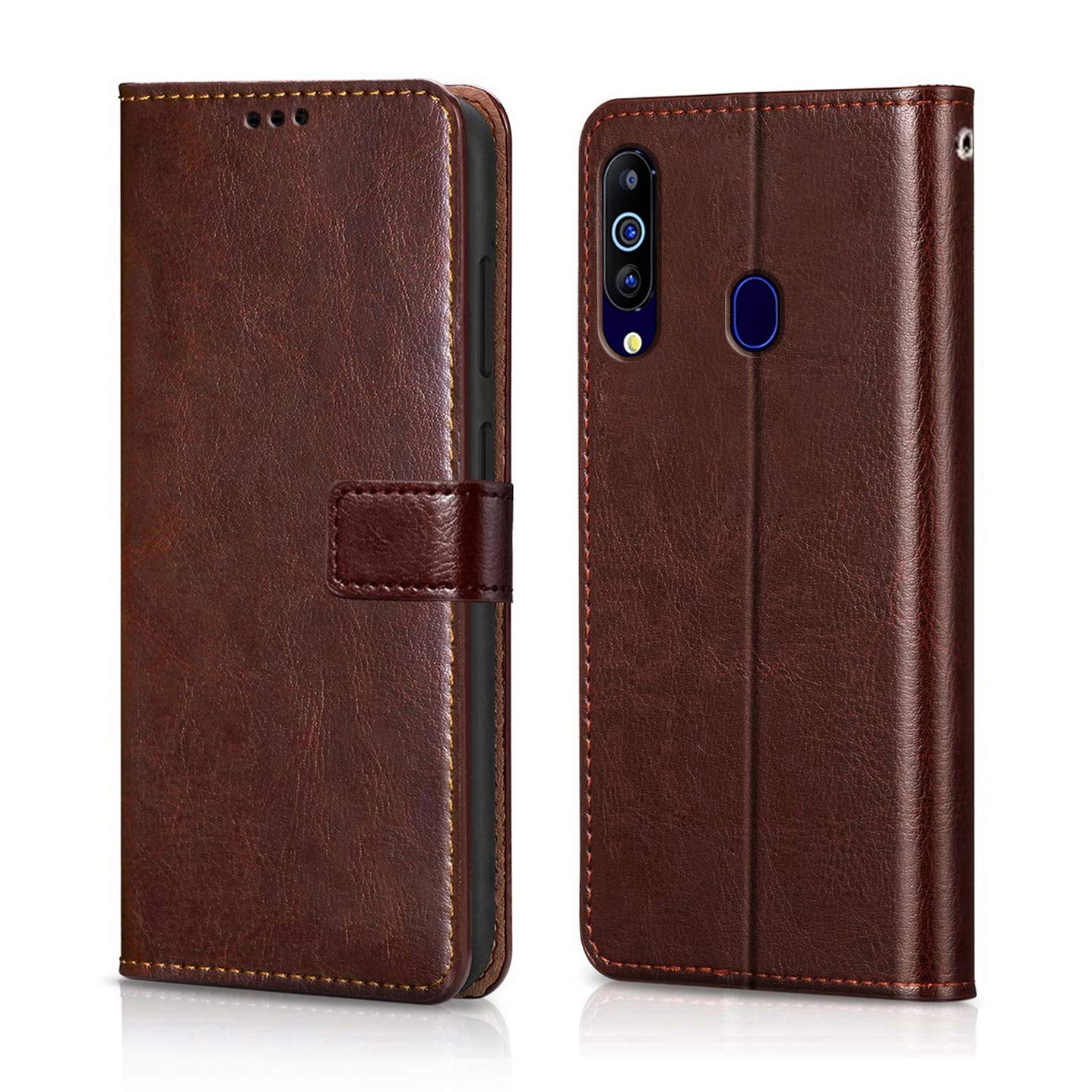 WOW IMAGINE Shock Proof Flip Cover Back Case Cover for Samsung Galaxy M40 (Flexible | Leather Finish | Card Pockets Wallet & Stand | Chestnut Brown) (B07T6XTB2M) Amazon Price History, Amazon Price Tracker