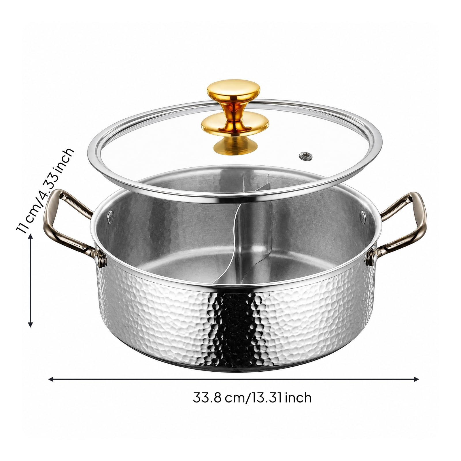Induktionsgeeignet geteilter Topf, 32CM