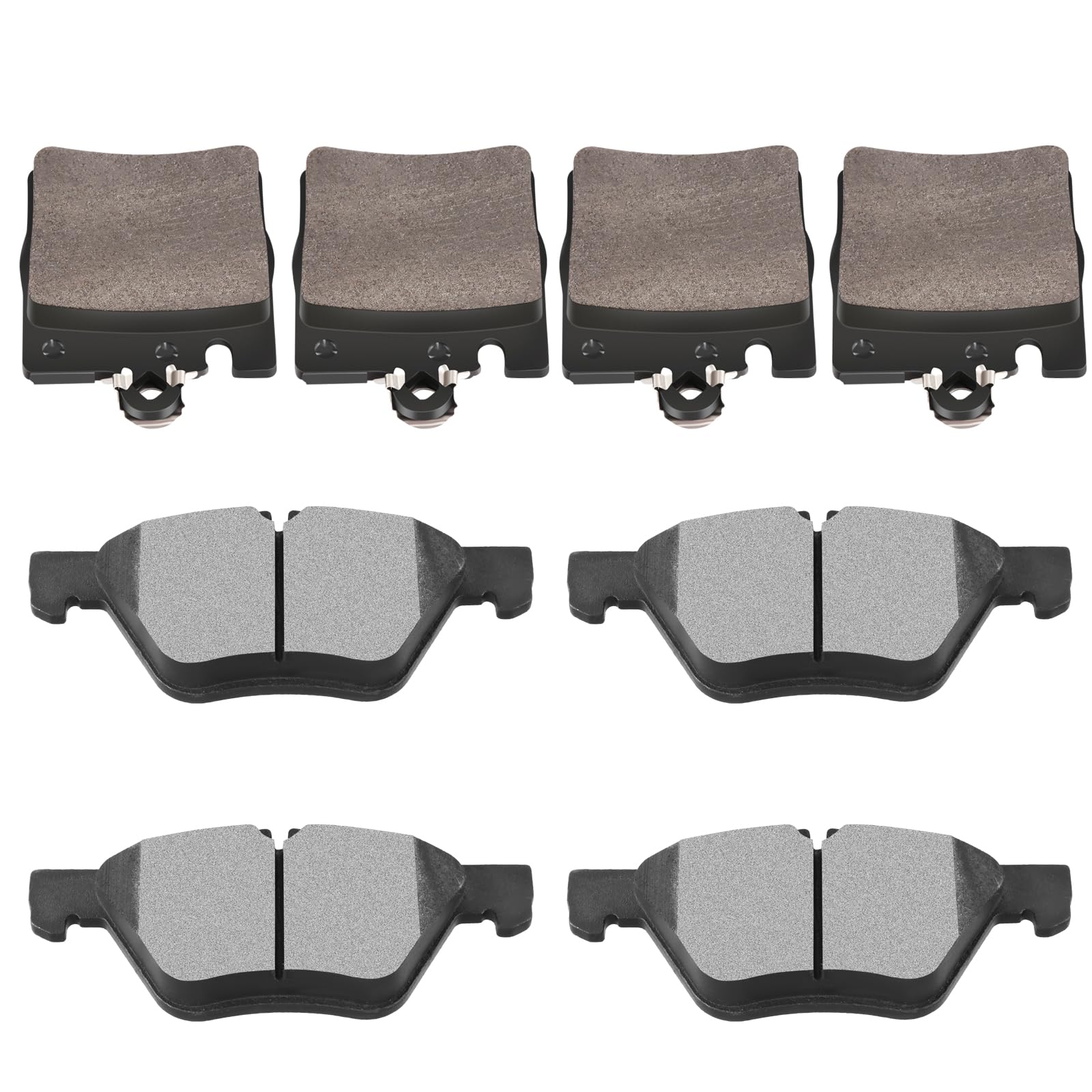 SCITOO Disc Brake Pads Kits D853-7730 &amp; D873-7748 Front Rear 8Pcs Brake Pads Set Fit For Mercedes-Benz For CLK320 2000-2003,For Mercedes-Benz For CLK430 2000-2003,For E300 1998-1999