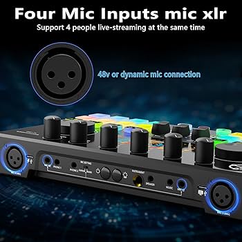 Commander M100 オーディオインターフェイス Amazon.com: Podcast Equipment Bundle for 2, Audio Interface