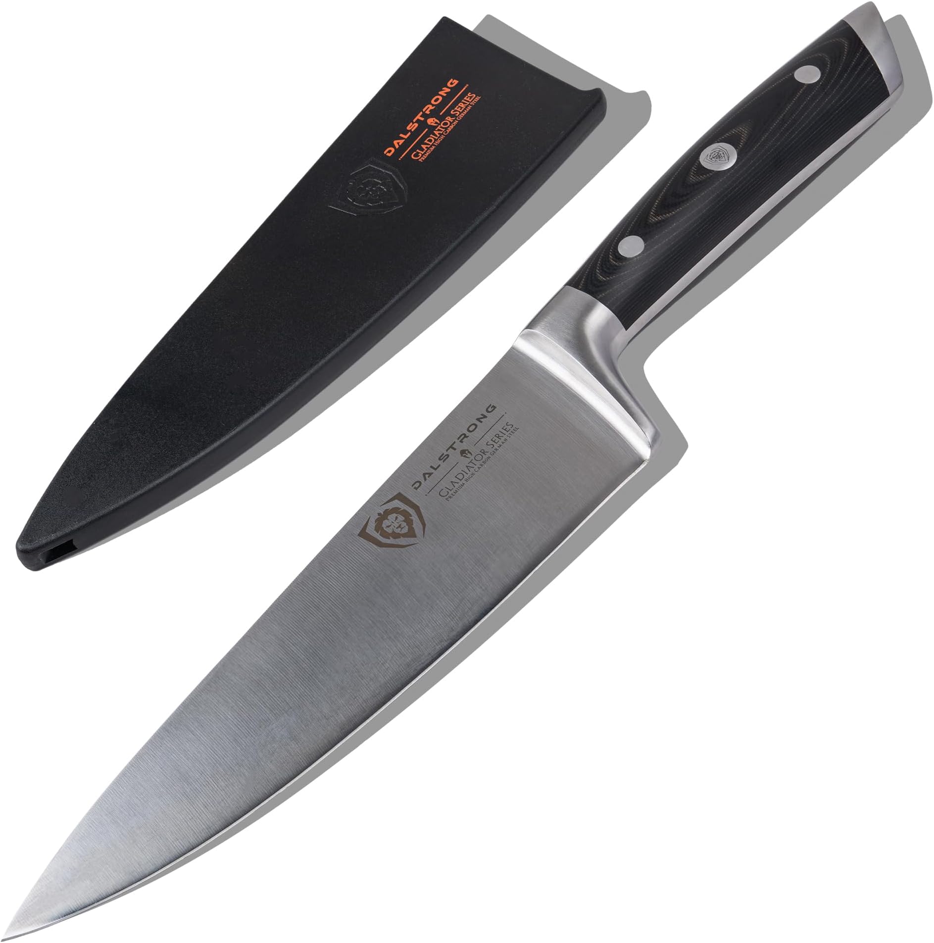 8" Chef Knife — Forged High-Carbon German Steel, Full-Tang, Hand-Polished 16–18° Edge — Gladiator Series ELITE For Daily Home Cooking, BBQ Prep & Professional Kitchens — G-10, NSF