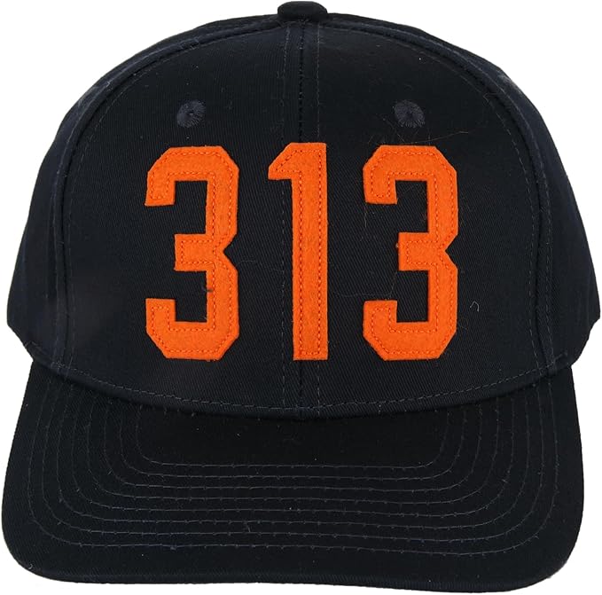 Gorra Detroit 313 - Gorra de Béisbol Ajustable de Algodón - Diseño Aplique de Fieltro miniatura 3