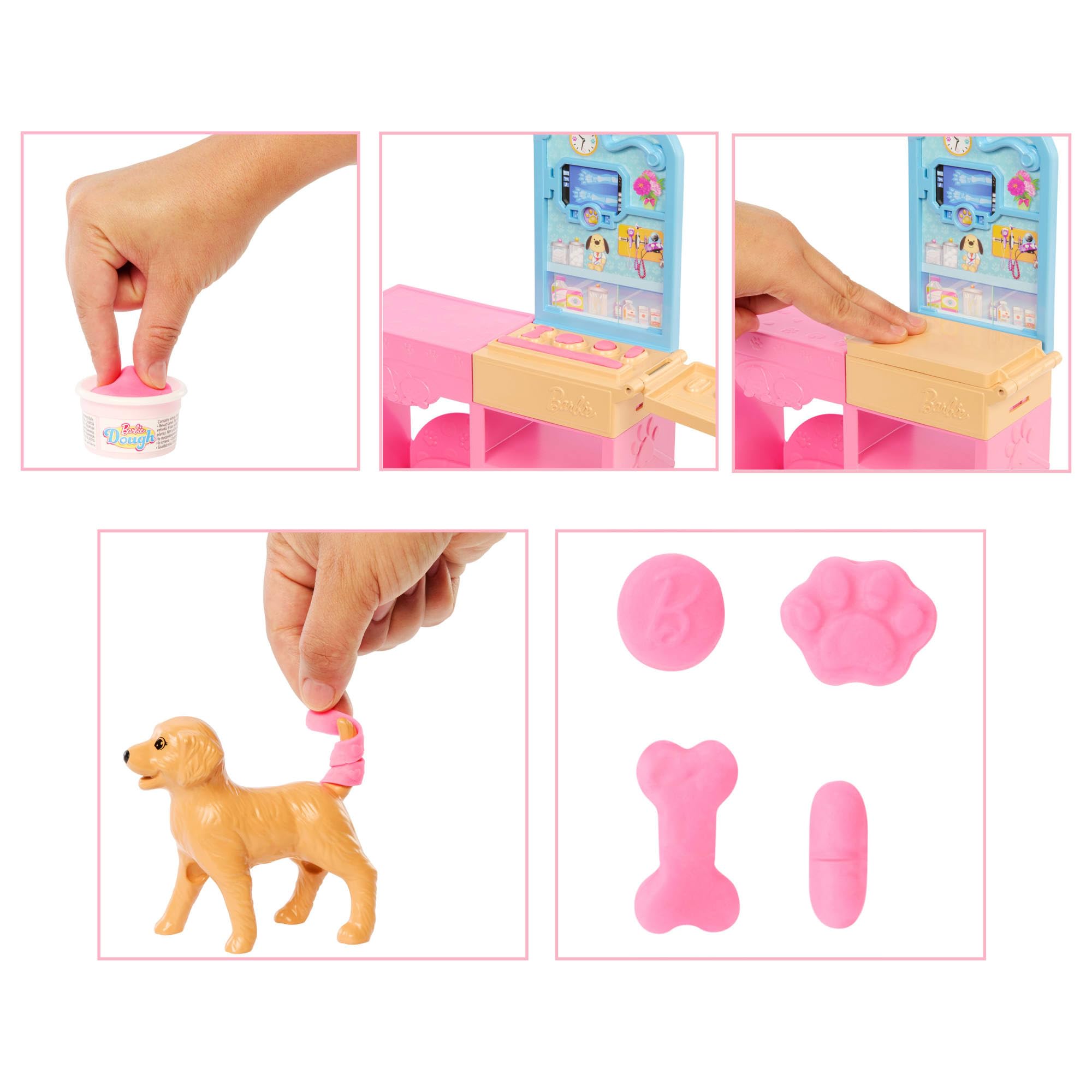 Barbie Fast Cast Veterinarian Clinic Playset with Pink Colored Hair Fashion Doll - Image 3