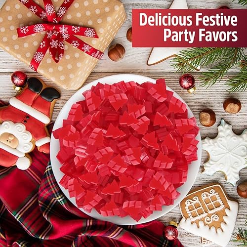 Miniatura 5 de Caramelo de árbol de regaliz de cereza de Navidad, 2 paquetes, 9 onzas cada uno (18 onzas en total), golosinas navideñas suaves y masticables en un