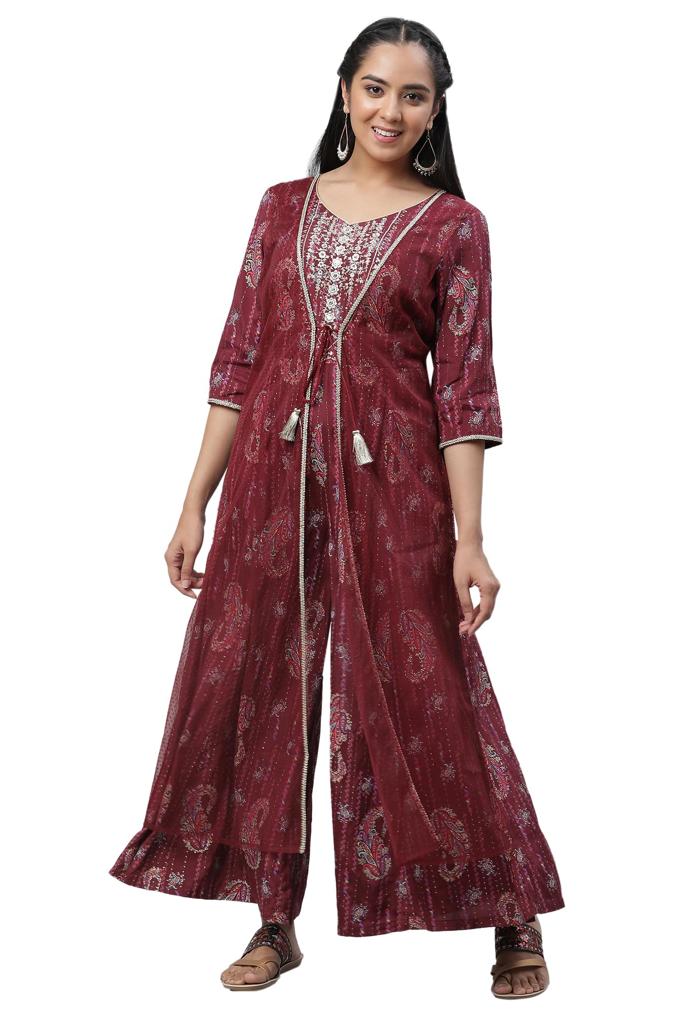 aurelia Women's Rayon A-Line Ankle Length Dress-picture-15