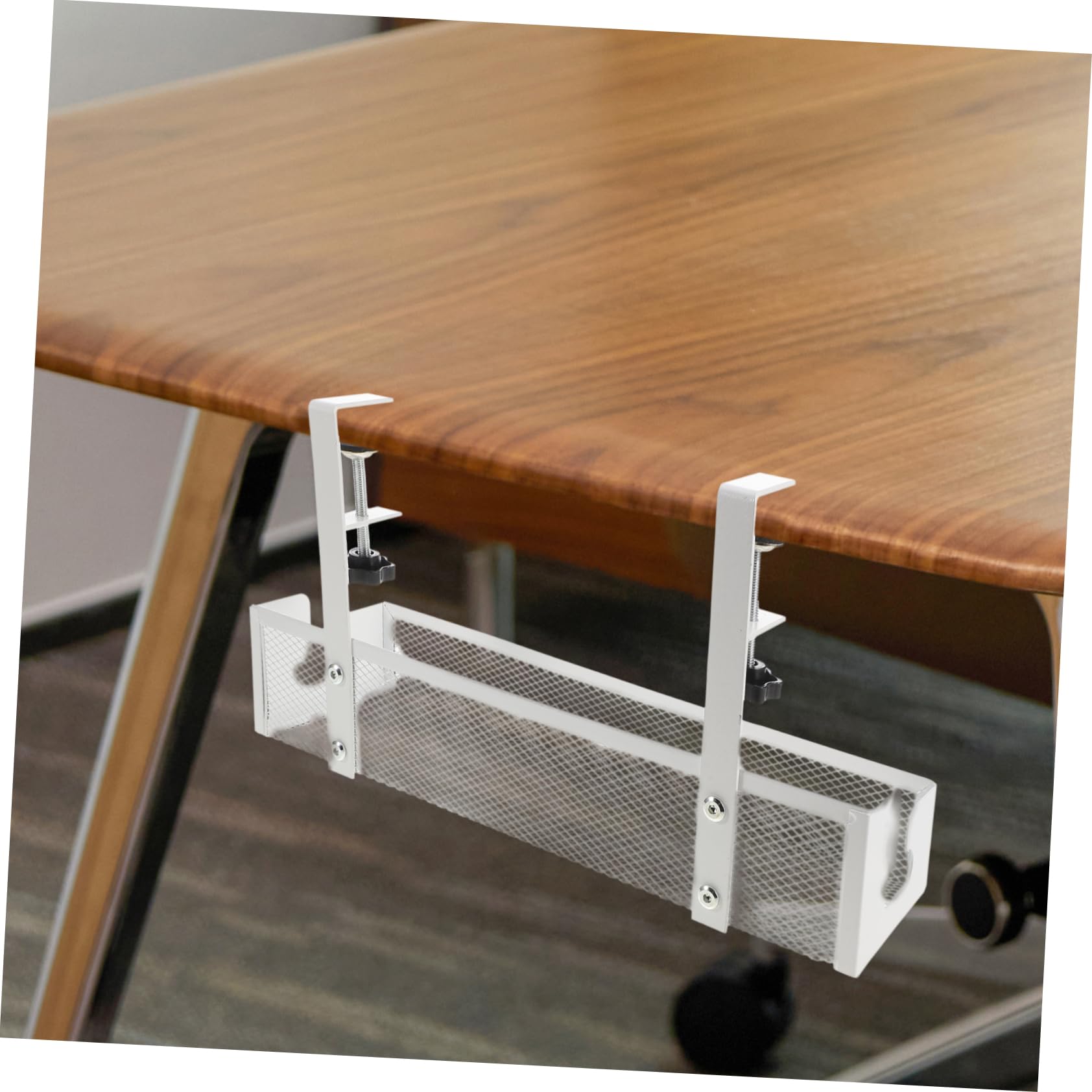 SHINEOFI Étagère de Gestion des Câbles sous Bureau Organisateur de Câbles sans Perçage pour Bureau et Maison Plateau de Rangement