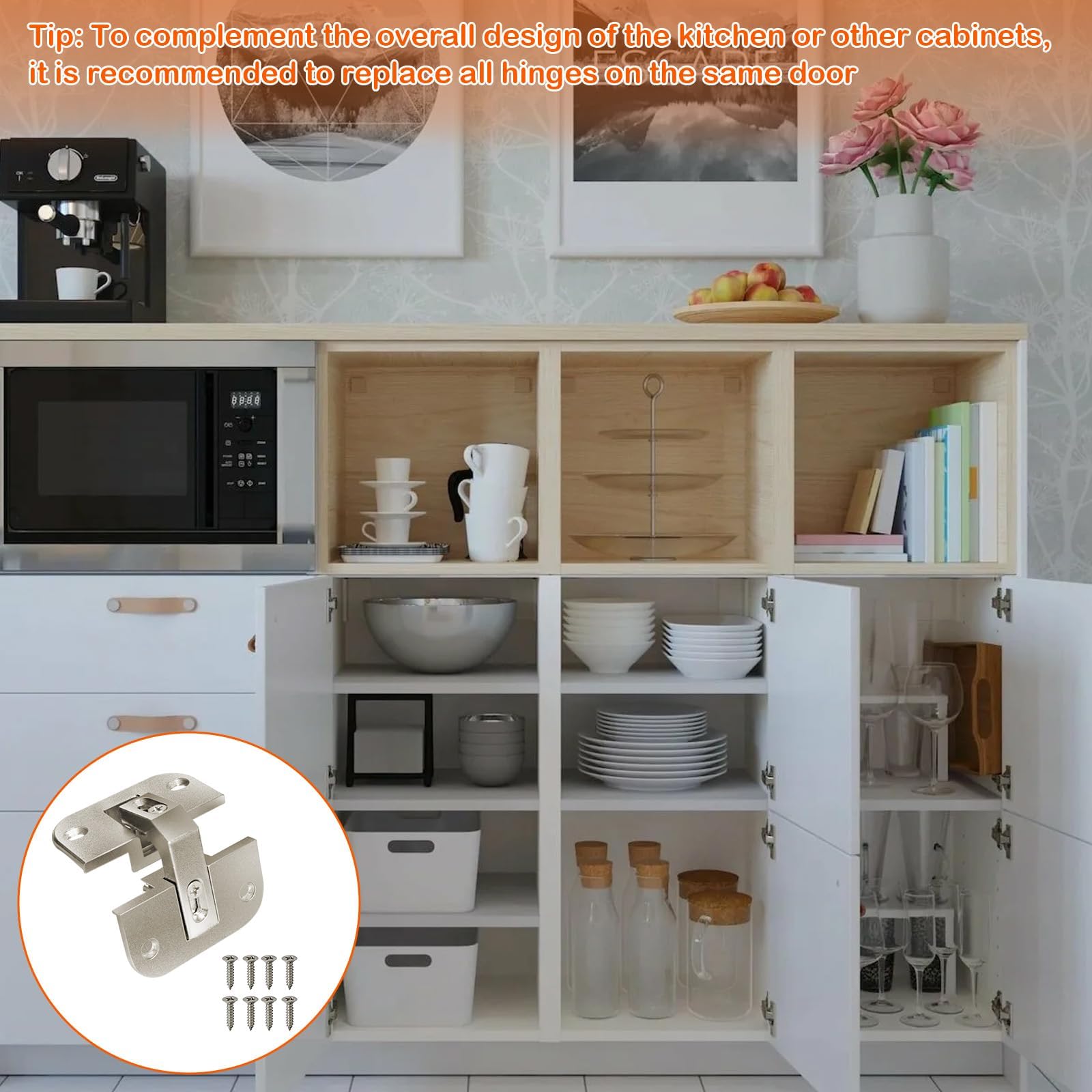 Corner Cabinet Hinges - 2 Pack -6