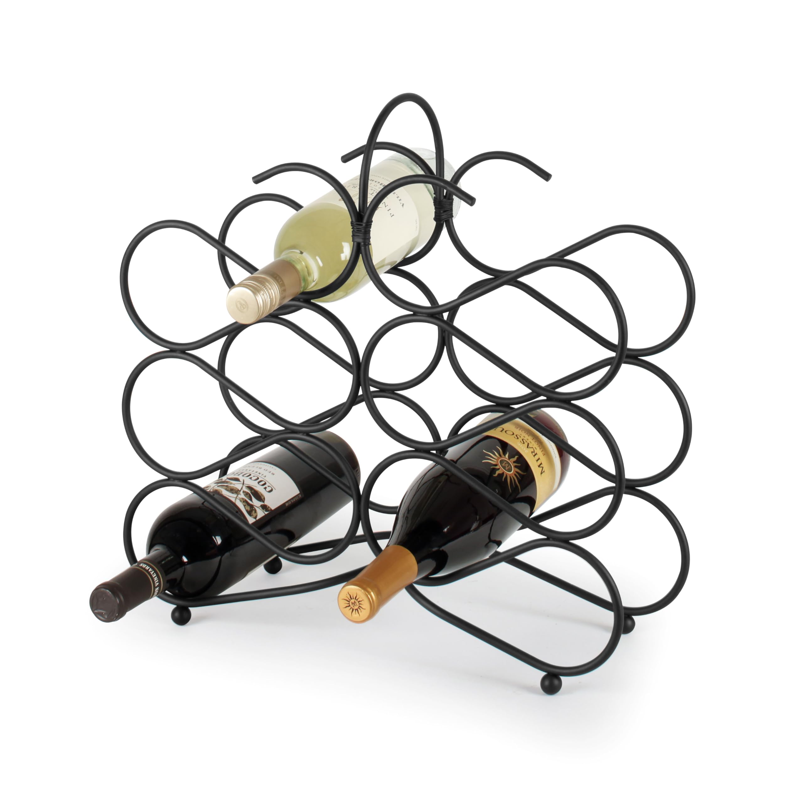 Spectrum Diversified Scroll Wine Rack, Black